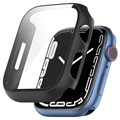 Apple Watch Series 9/8/7 Case with Tempered Glass Screen Protector - 45mm - Black