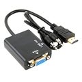 HDMI / VGA Adapter with 3.5mm AUX Cable