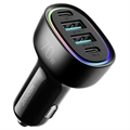 Joyroom JR-CL29 Fast Car Charger with RGB - 70W - Black