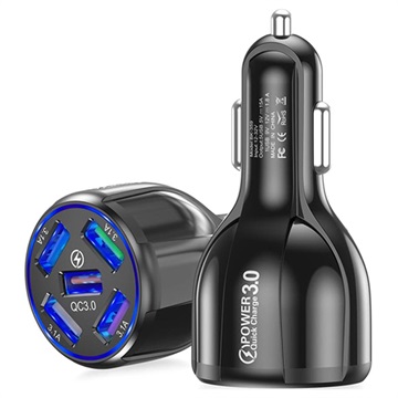 Universal 5xUSB Fast Car Charger - QC3.0
